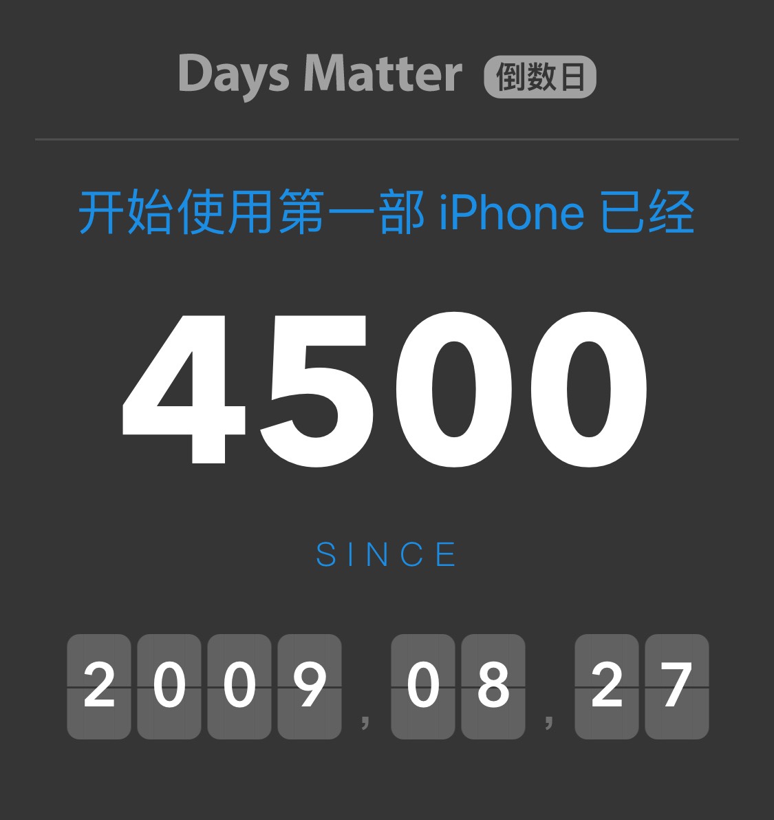 转眼 iPhone 已经陪伴了 4500 天